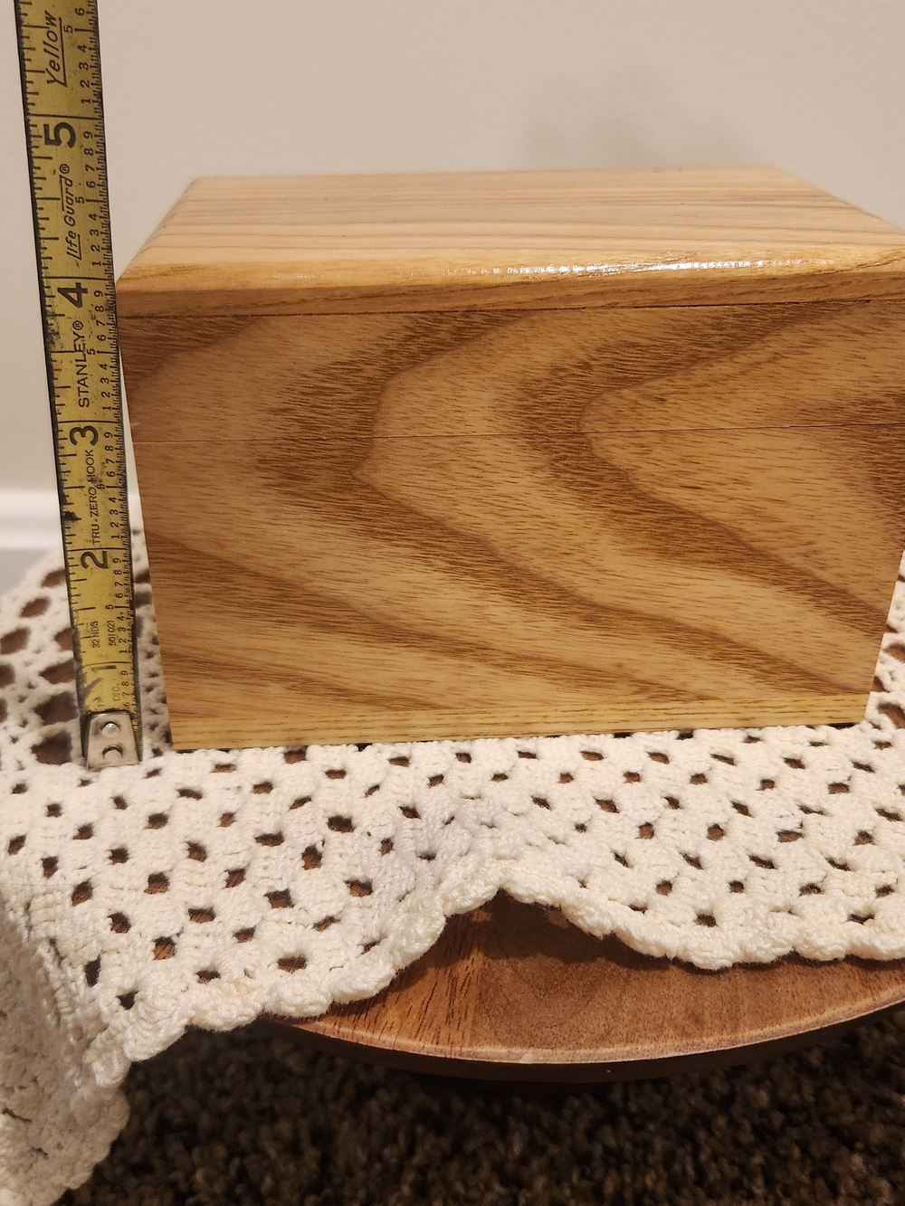 Natural Light Wood Recipe Card Box w/ Dividers Handcrafted At Maine State Prison - Picture 13 of 14
